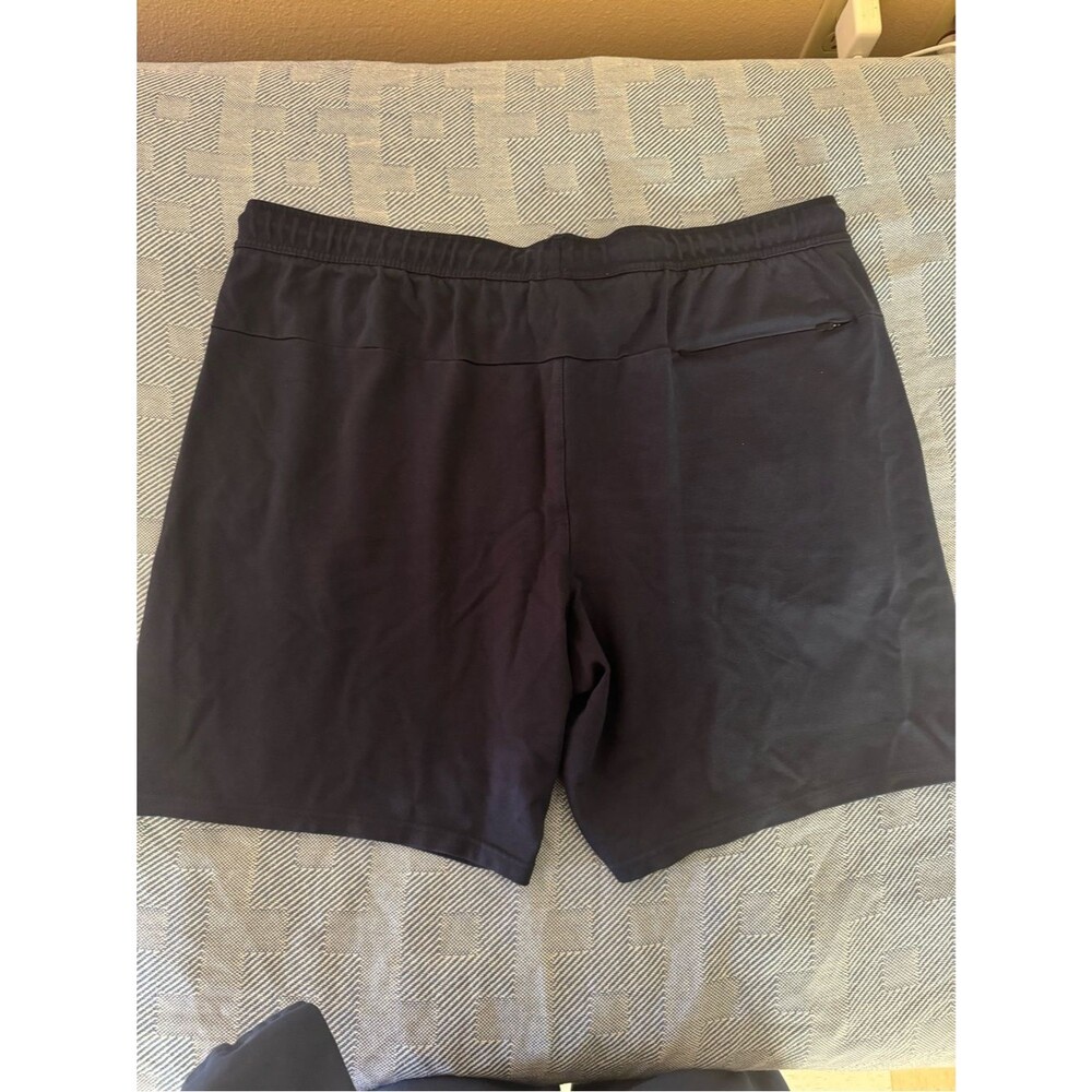 Men's Navy Athletic Drawstring Performance Shorts - Picture 5 of 5